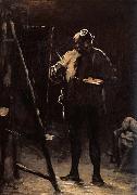 Honore Daumier The Painter before his Picture oil on canvas